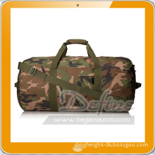 23-Inch Large Round Polyester Woodland Camo Duffel Bag